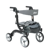 Drive Medical Nitro Aluminum Rollator Hemi Height Walker with 10 In Casters