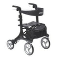 thumbnail image 1 of Drive Medical Nitro Elite CF Carbon Fiber Rollator Walker Chair with Brake, Black, 1 of 11