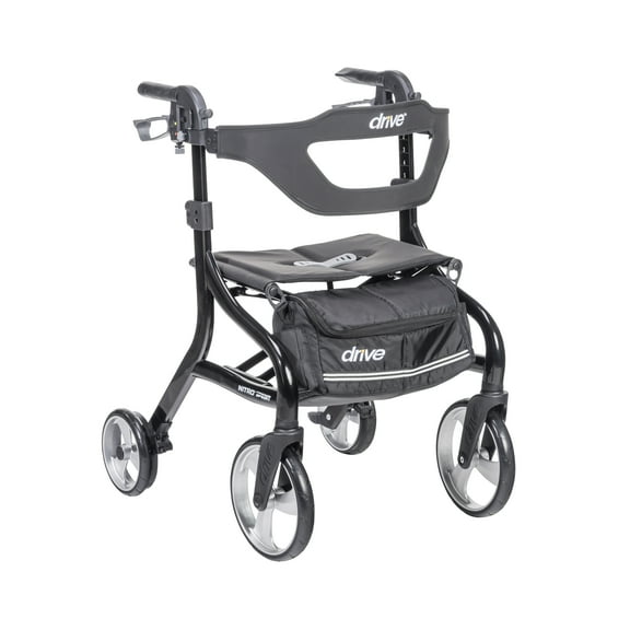 Drive Medical Nitro Sprint Rollator Rolling Walker, Black