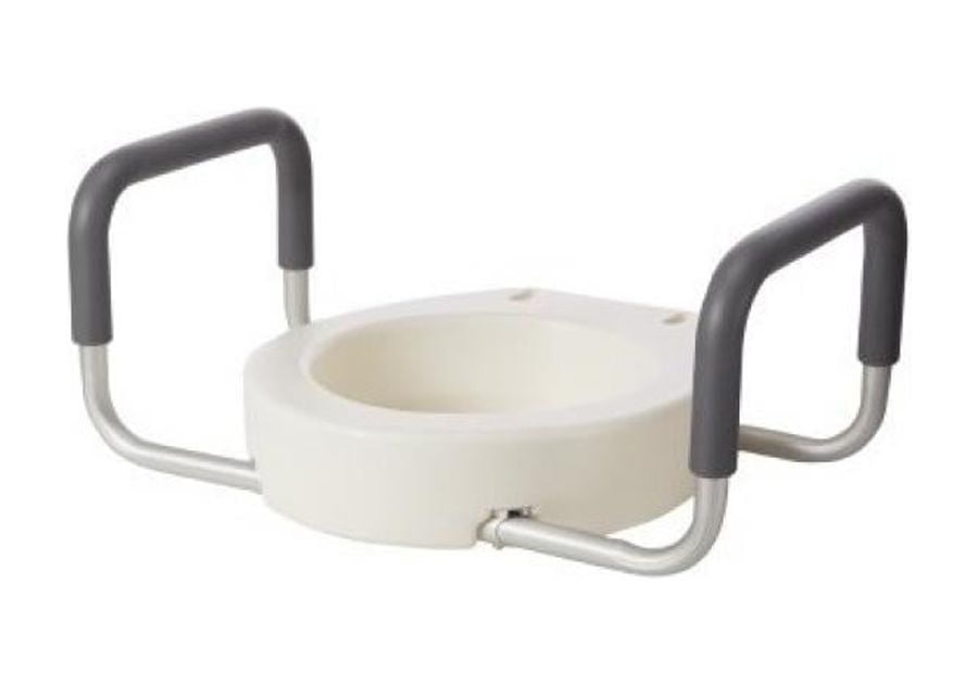 Drive Medical Premium Raised Toilet Seat with Removable Arms for