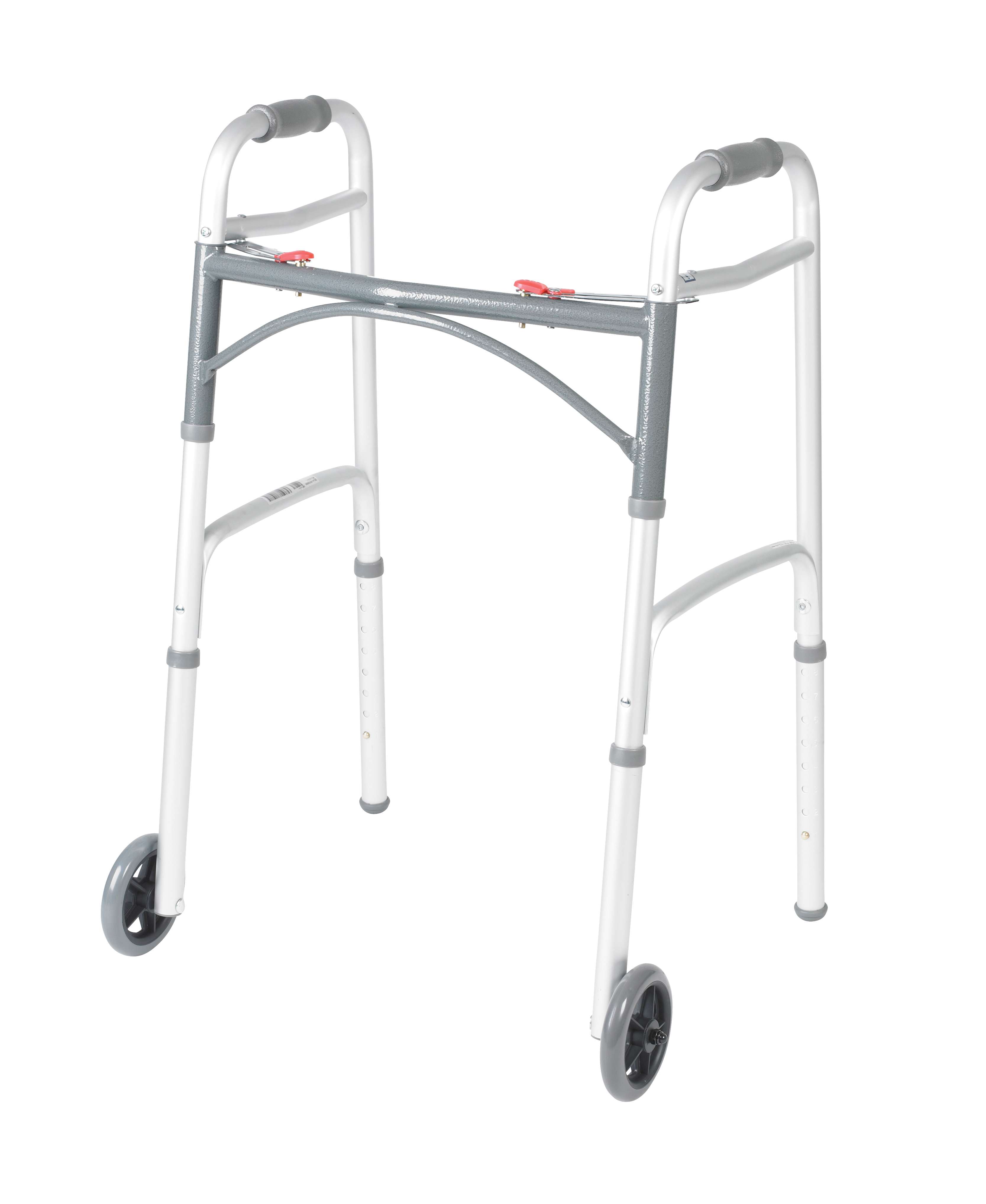 Equate Folding Walker with Wheels, Black