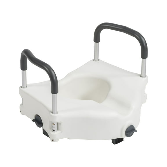 Drive Medical PreserveTech Secure Lock Raised Toilet Seat, 5" Height