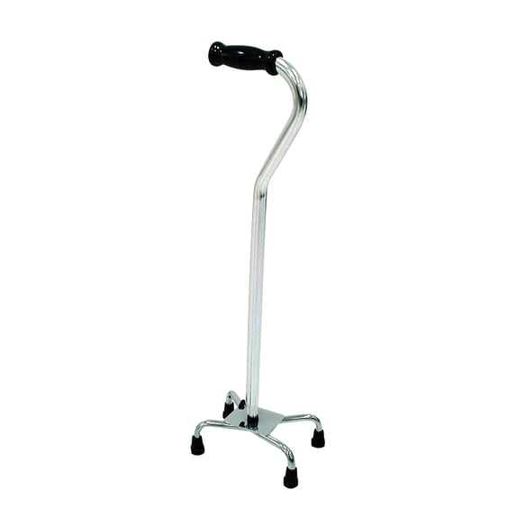 drive Silver Aluminum Small Base Quad Cane 30 to 39" Height 500 lbs. Weight Capacity
