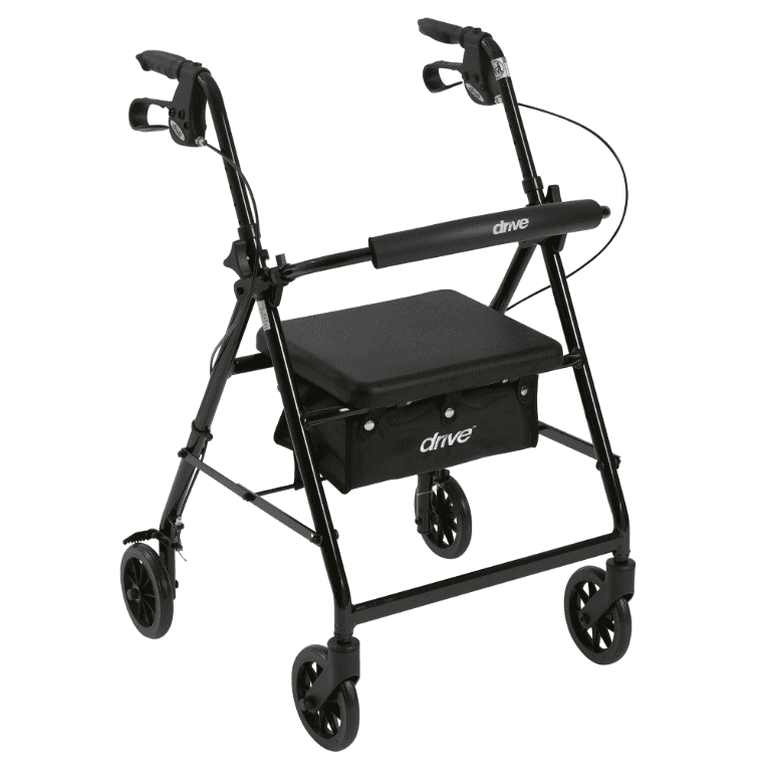 Drive Medical R726BK 4-Wheel Rollator 1 Each HSA/FSA Eligible