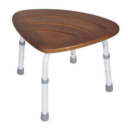 Drive Medical RTL12350KDR Adjustable Teak Triangular Bath Bench Teak - Teak