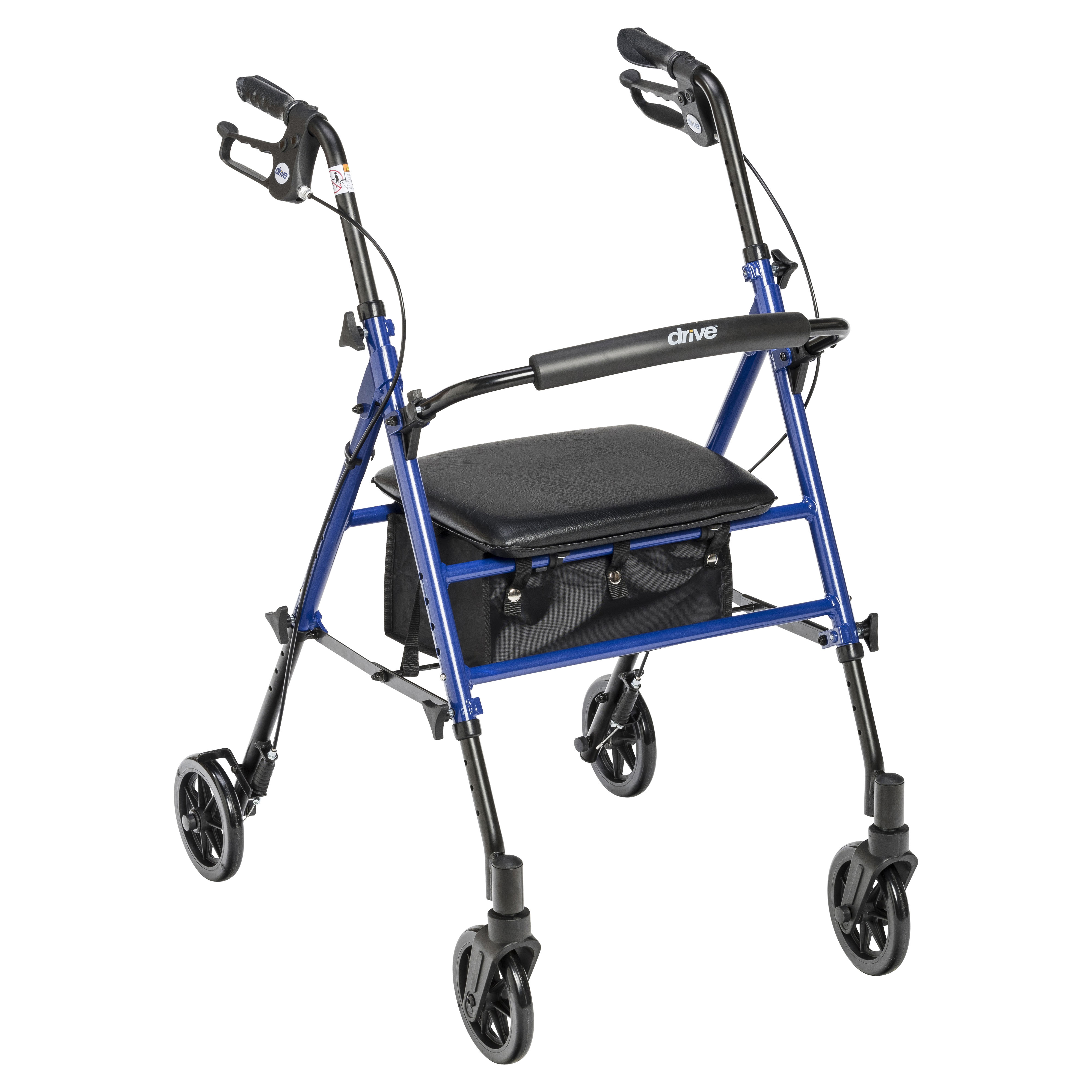 drive Rollator Adjustable Height / Folding Aluminum 300 lbs. 33 to 38 ...