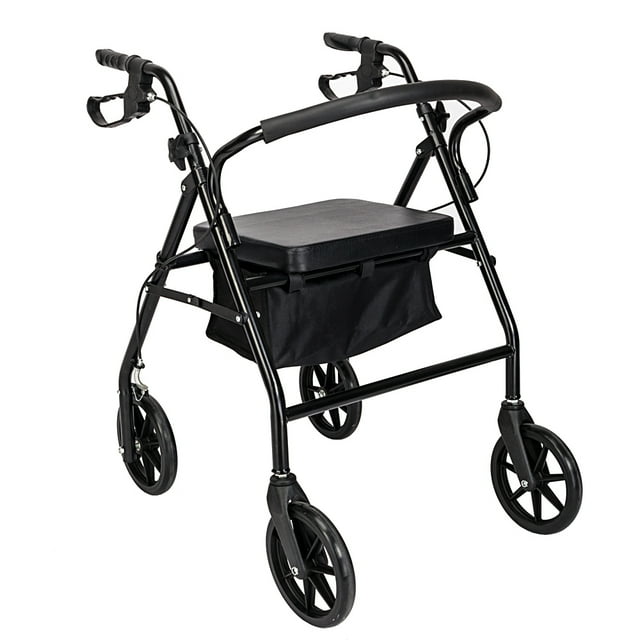 Drive Medical Rollator Rolling Walker with Wheels, Fold Up Removable ...