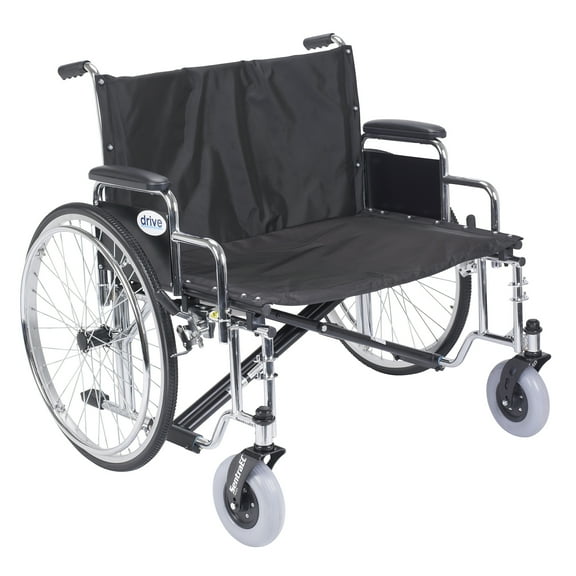 Drive Medical Sentra EC Heavy Duty Extra Wide Wheelchair, Detachable Desk Arms, 30" Seat
