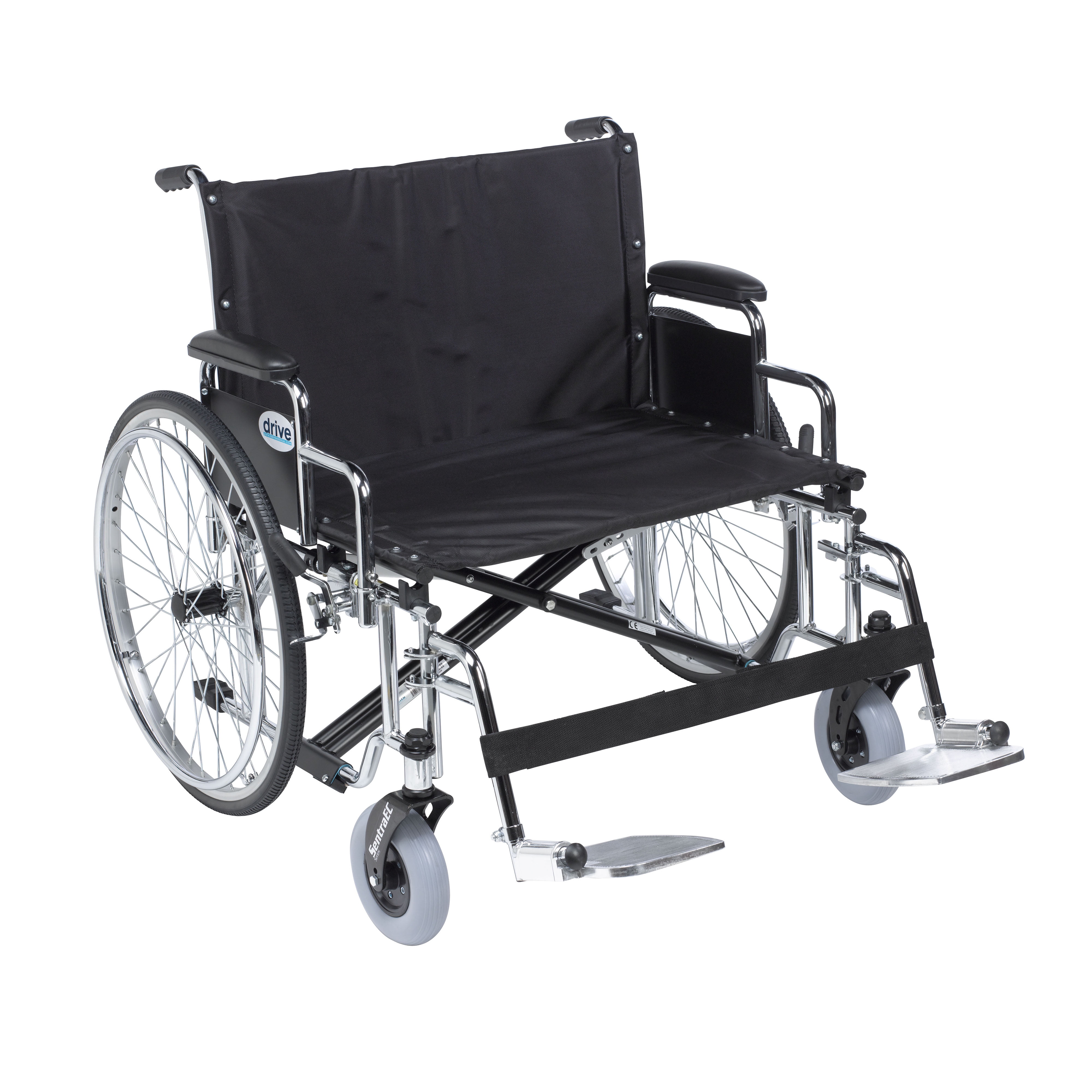 Sentra EC Heavy Duty Extra Wide Wheelchair, Detachable Desk Arms, Swing away Footrests, 26 Sentra EC Heavy Duty Extra Wide Wheelchair, Detachable Desk Arms, Swing away Footrests, 26