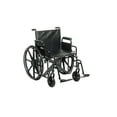 thumbnail image 1 of Drive Medical Sentra EC Heavy Duty Wheelchair, Detachable Desk Arms, Swing away Footrests, 22" Seat, 1 of 5