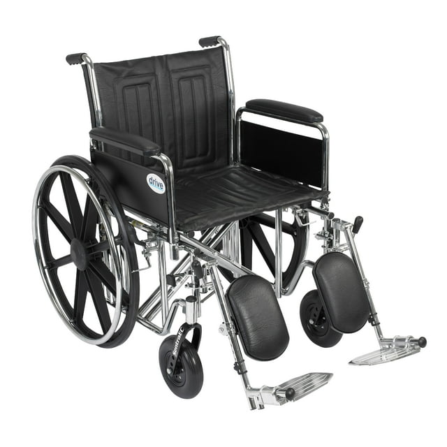 Drive Medical Sentra EC Heavy Duty Wheelchair, Detachable Full Arms