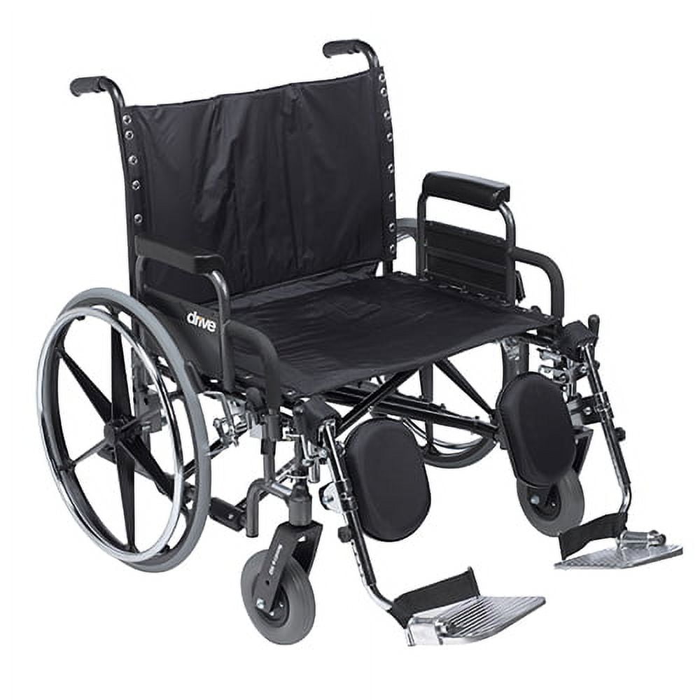 Drive Medical Sentra Heavy Duty Wheelchair With Detachable Desk Arm and Elevating Leg Rests, 30