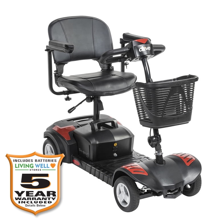 Drive Medical Spitfire Scout 4 Scooter with VidaCura's 5-Year