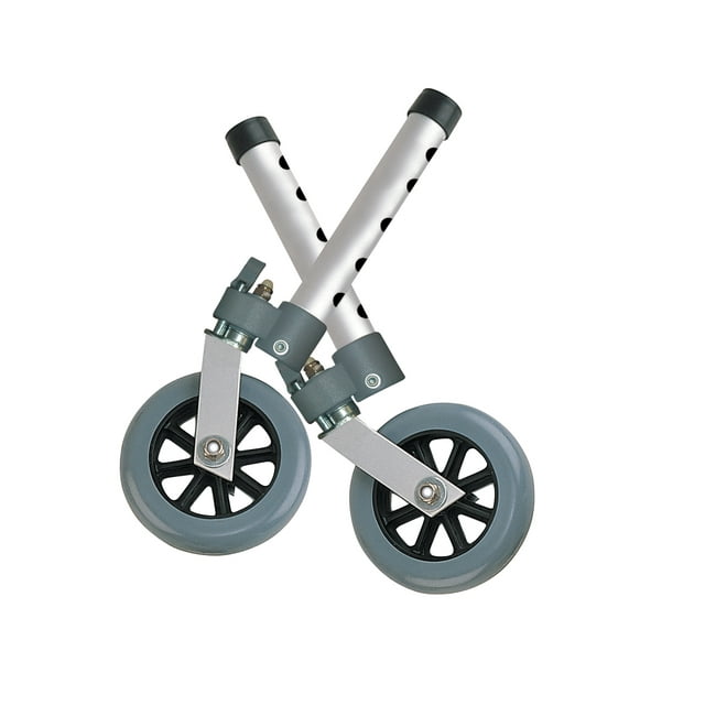 Drive Medical Swivel Lock Walker Wheels, 5", 1 Pair