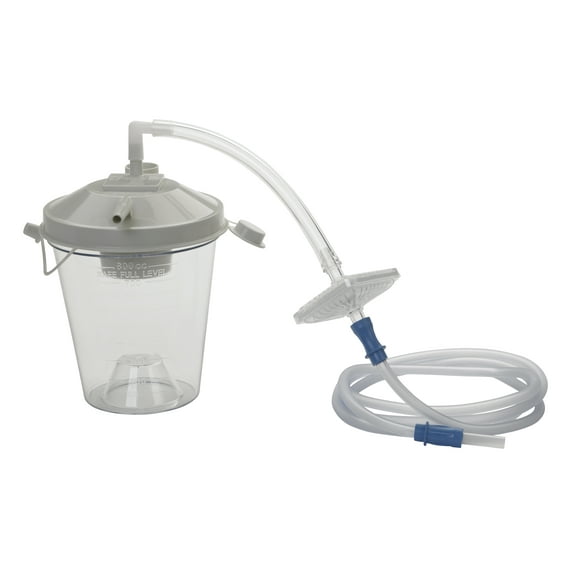 Drive Medical Universal Suction Machine Tubing and Filter Replacement Kit with Canister, Pack of 1