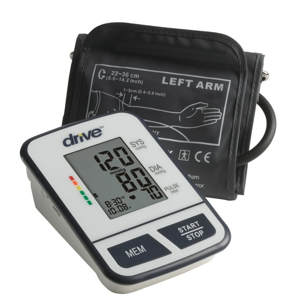 Drive Medium Cuff Arm Home Automatic Digital Blood Pressure Monitor 1-Tube Black 1 Each