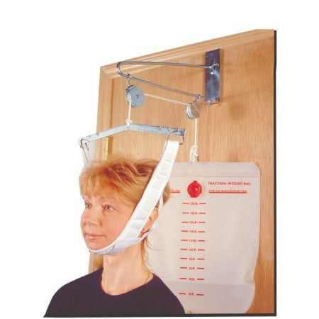 Drive Overdoor Cervical Traction Kit - One Size Fits Most, Machine Washable, White