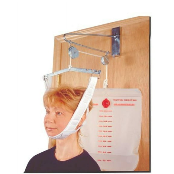 Drive Overdoor Cervical Traction Kit - One Size Fits Most, Machine Washable, White