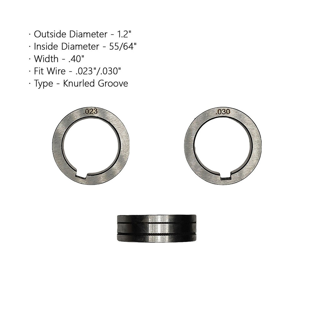 Drive Roll .023 .030 .035 .045 Knurled V U Groove Wire Feed for MIG Welder Parts