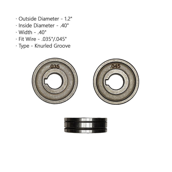 Drive Roll .023 .030 .035 .045 Knurled V U Groove Wire Feed for MIG Welders