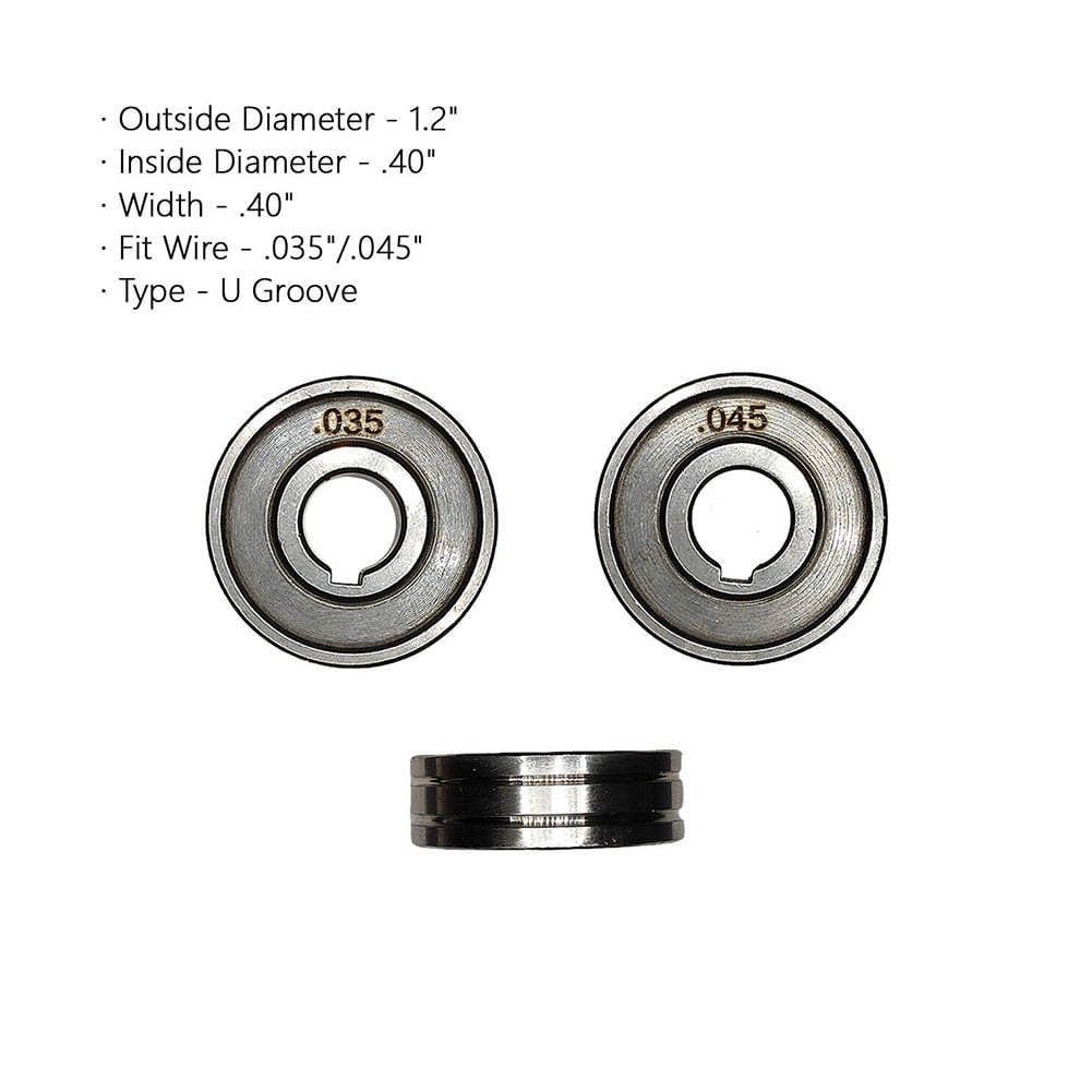Drive Roll .023 .030 .035 .045 Knurled V U Groove Wire Feed for MIG