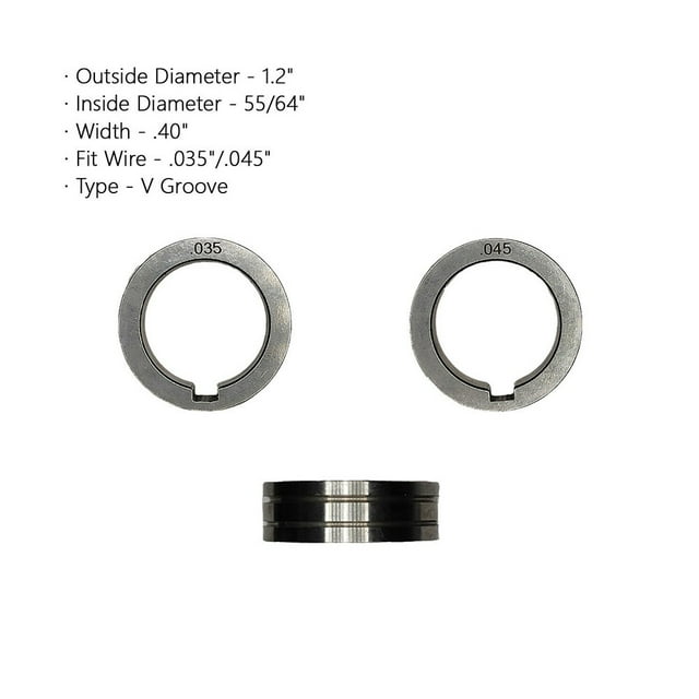 Drive Roll .023 .030 .035 .045 Knurled V U Groove Wire Feed for Mig