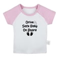 thumbnail image 1 of Drive Safe Baby On Board Funny T shirt For Baby, Newborn Babies T-shirts, Infant Tops, 0-24M Kids Graphic Tees Clothing (Short Pink Raglan T-shirt, 6-12 Months), 1 of 4