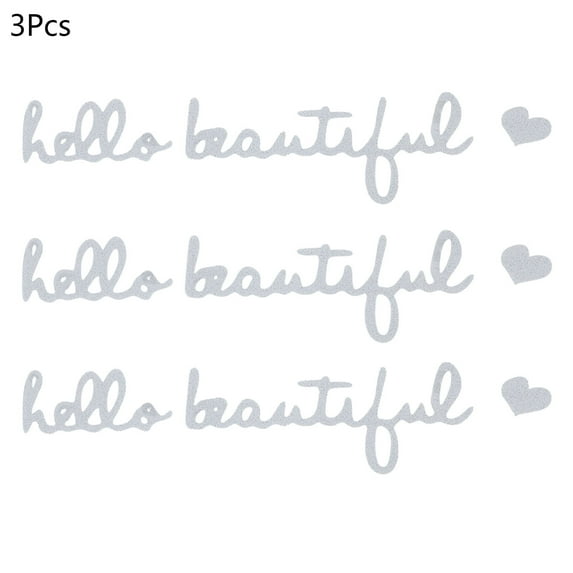 Drive Safe Heart Mirror Decal, 3 PCS Car Rearview Mirror Window Windshield Letter Sticker, Funny Cute Reflective Sticker for Girlfriend Relationship, Car Accessories