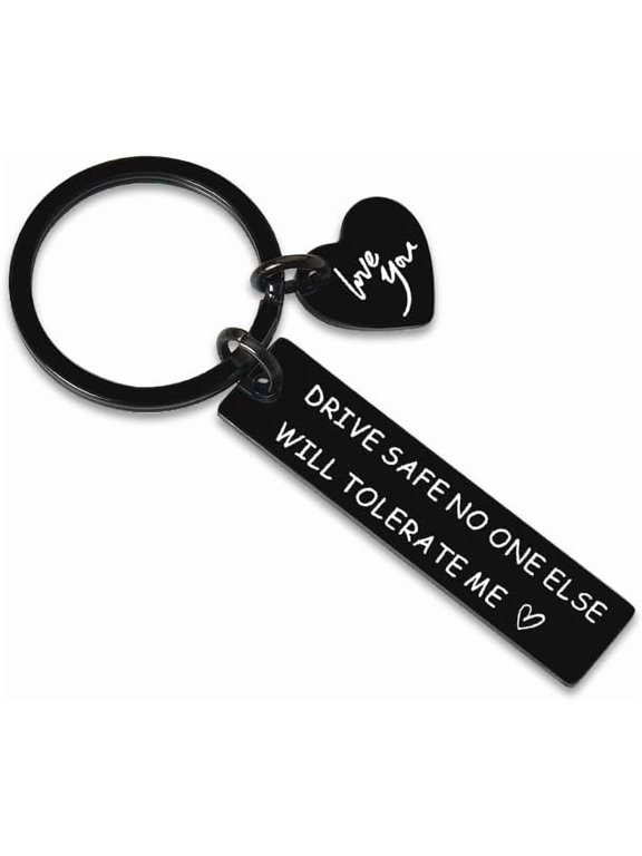 Drive Safe I Love You Keychain for Him Husband Gifts from Wife Birthday Gifts for BF Gifts from GF Long Distance Gifts for Mom Dad Fathers Day Gift from Daughter Son Gifts for Sister Brother Gifts