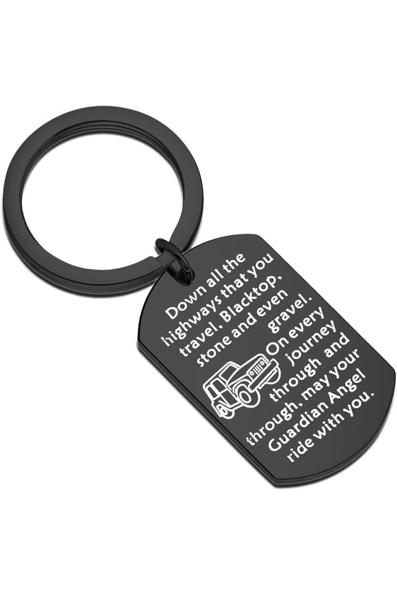 Drive Safe Keychain Car Owner Gift May Your Guardian Angel Ride With You Car Lover Gift