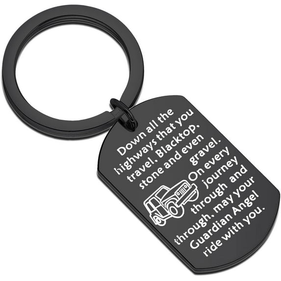 Drive Safe Keychain Car Owner Gift May Your Guardian Angel Ride With You Car Lover Gift