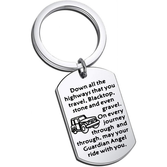 Drive Safe Keychain Car Owner Gift May Your Guardian Angel Ride With You Car Lover Gift