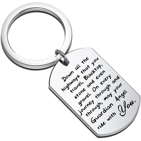 Drive Safe Keychain Car Owner Gift May Your Guardian Angel Ride With You Car Lover Gift