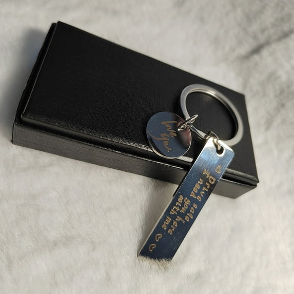 Drive Safe Keychain Gifts for Boyfriend Love You Keychain Key Ring Gifts for Dad Husband Boyfriend Birthday Valentine’s Day Father's Day Gifts from Girlfriend Wife Daughter Son Family Stainless Steel