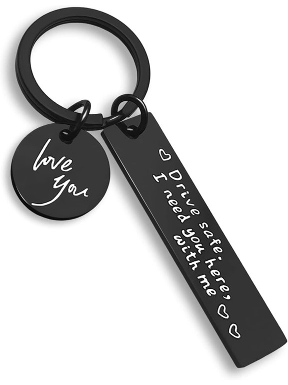 Drive Safe Keychain I Love You I Need You Here With Me Keychain Gifts for Boyfriend Husband Dad
