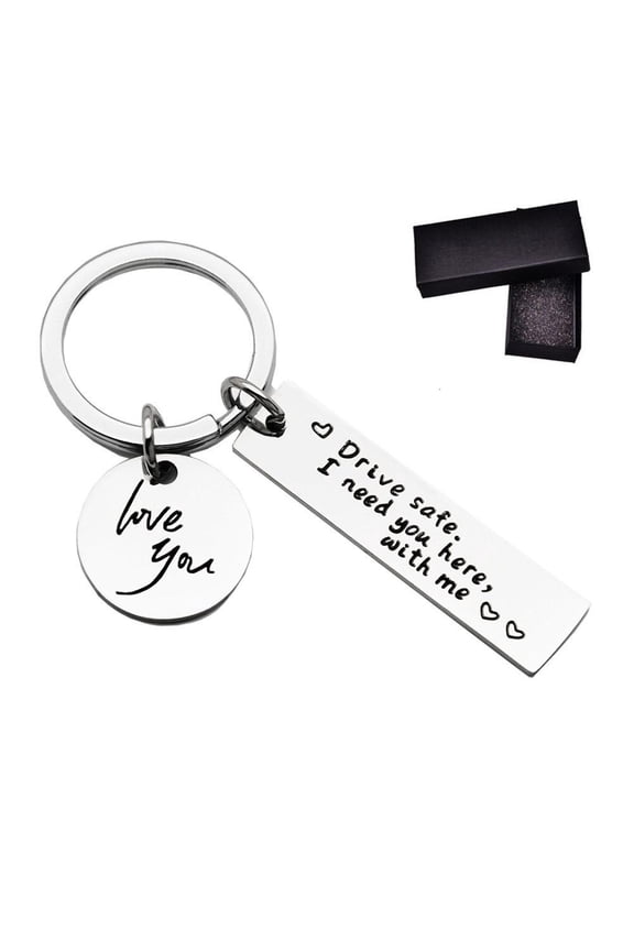 I Need You Here With Me Car Key Drive Safe Keychain AU You Keyring I Love
