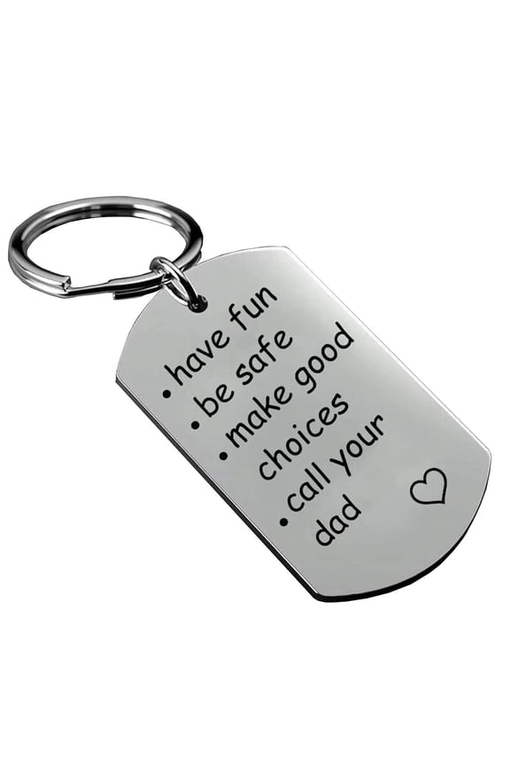 Drive Safe Keychain, New Driver Keychain Gift for Daughter Son Grandchildren, Call Your Mom Dad for New Driver Gift