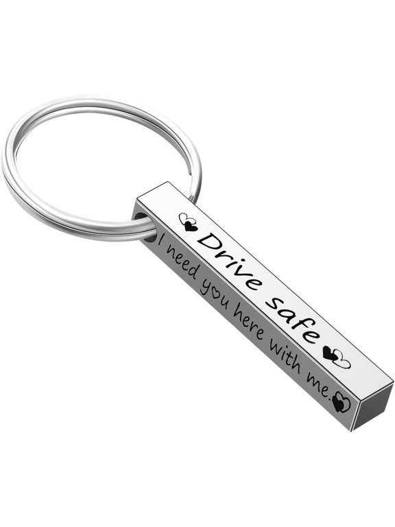 Drive Safe Keychain for Him Valentines Gift for Boyfriend Husband Gifts for Husband Birthday Anniversary Valentines Gifts for Him Sweetest Day Distance Girlfriend Boyfriend Gift I Need You Here