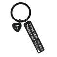 thumbnail image 1 of Drive Safe Keychain for him her - key chains for men “You are important to me” “i love you” 26-letter keychain gifts for boyfriend birthday christmas valentines day, T, 1 of 9