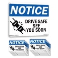 thumbnail image 1 of Drive Safe See You Soon OSHA Notice Aluminum Sign 18 Inch x 12 Inch - 10 Pack, 1 of 8