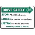 thumbnail image 1 of Drive Safely Stop Look Listen Tin Warning Metal Sign 8"x12" - Vintage Wall Decor for Home Farm Bar Coffee Shop Club, 1 of 6