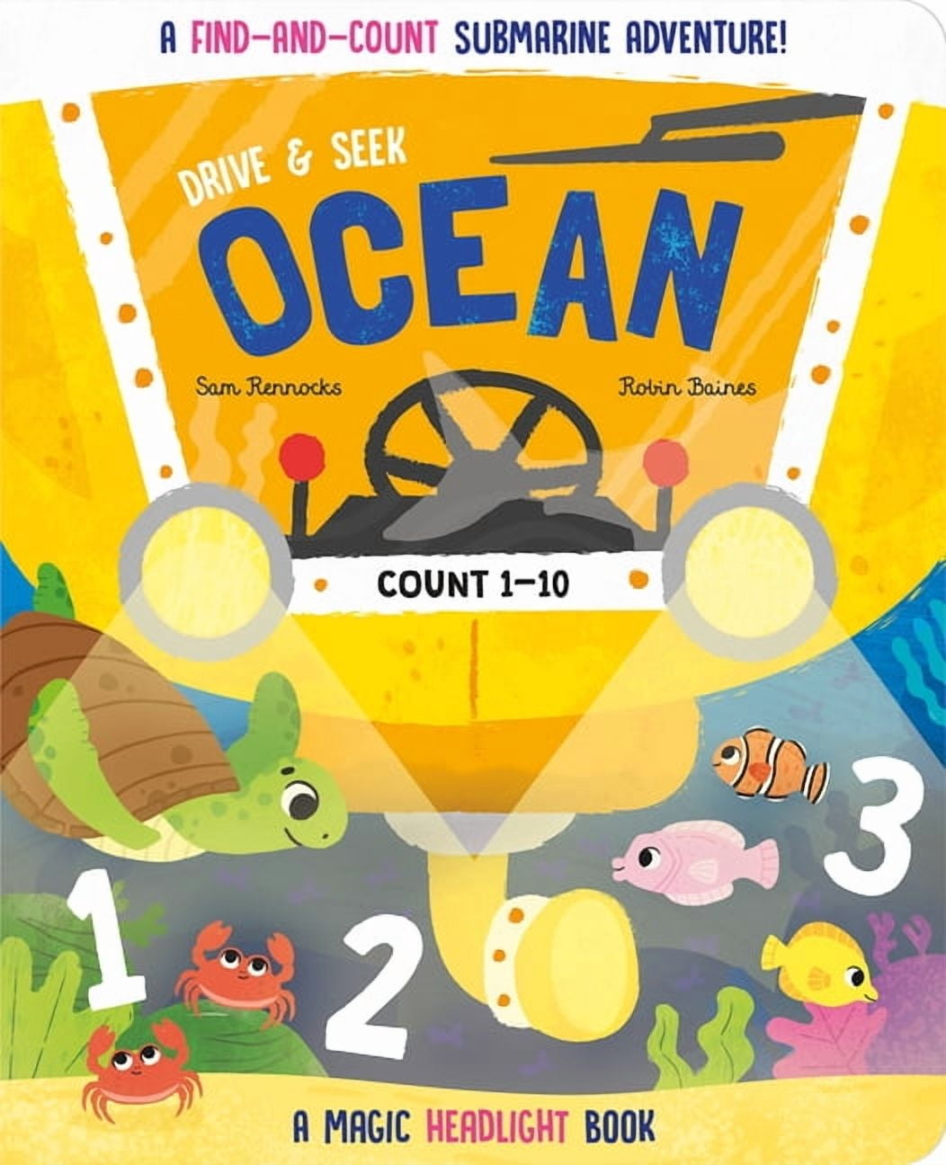 Drive & Seek - Magic Headlight Books Drive & Seek Ocean - A Magic Find & Count Adventure, (Hardcover)