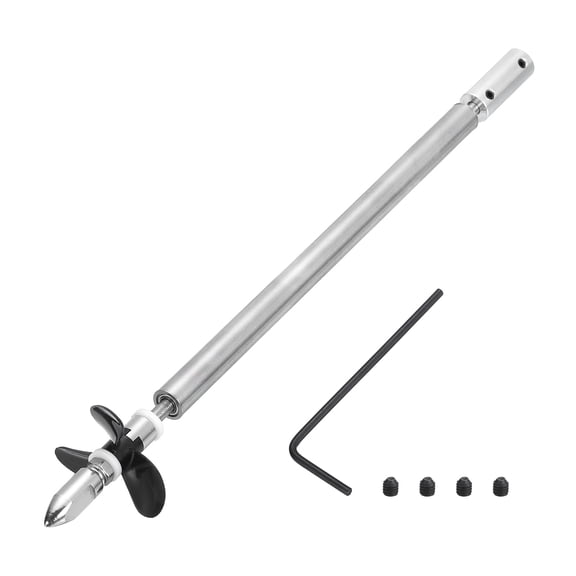 Drive Shaft W Propeller and Coupling Joint, L200mm Shaft, L25mm Sleeve, D36mm Three Propeller for 3.17 mm Motor Shaft