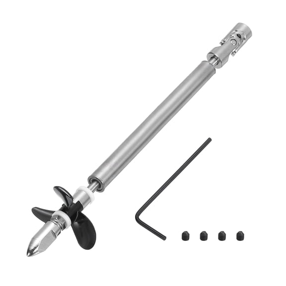 Drive Shaft W Propeller and Universal Joint,L130mm Shaft,L80mm Sleeve, D36mm Three Propeller, Fit for 2.3 mm Motor Shaft