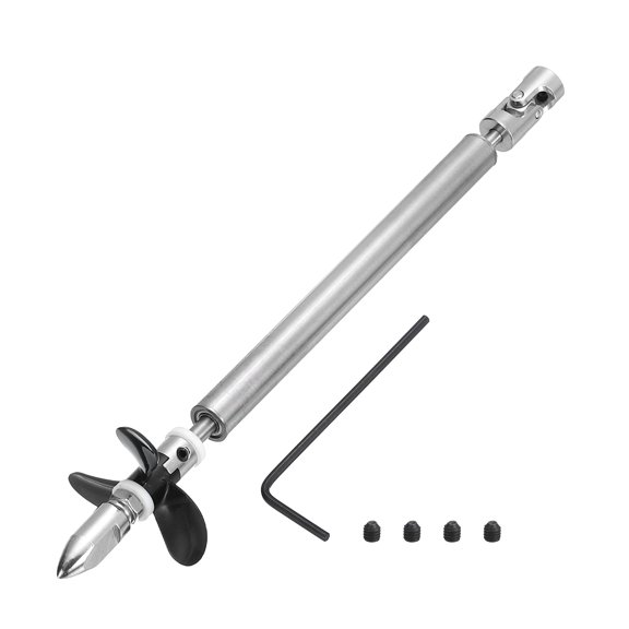 Drive Shaft W Propeller and Universal Joint, L130mm Shaft, L80mm Sleeve, D36mm Three Propeller, Fit for 6 mm Motor Shaft