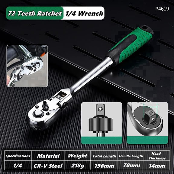 Drive Socket Drive Standard Ratchet Wrench , 1/4,3/8,1/2 Inch Flexible 72-Tooth Extendable Telescopic Socket Spanner Wrench