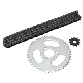 Drive Sprocket Chain Combo,T8F Front and Rear Sprocket Chain Replacement High Power T8F Gear Chain Set for Modified Karts ATVs and Mini Motorcycles