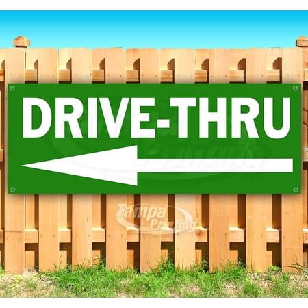 Drive Thru 13 oz Vinyl Banner With Metal Grommets