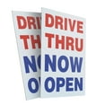 thumbnail image 1 of Drive Thru Now Open (2-Pack) 24 Inch x 36 Inch Plastic Signs | Sign Insert 4mm Corrugated Plastic Signs Storefront Window Poster | Convenient Service Restaurant Promotions New Locations, 1 of 3