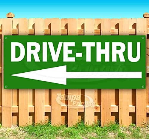 Drive Thru left Banner 118×19.7 in - Walmart.com